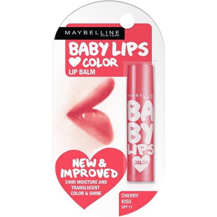 Maybelline New York Baby Lips Lippenbalsem, Cherry Kiss, 4g white