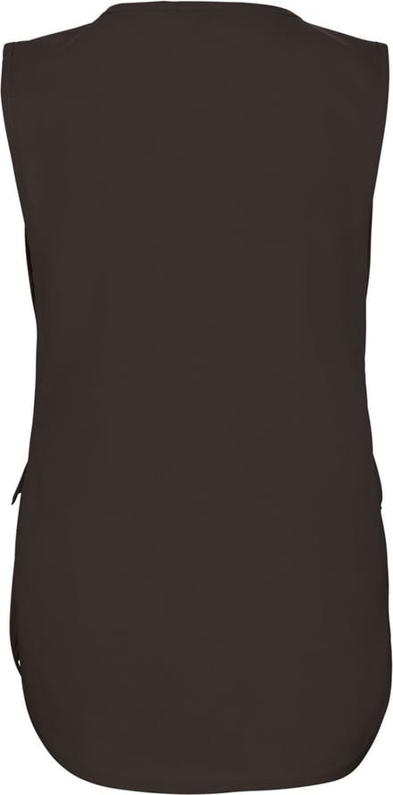 Schort/Tuniek/Werkblouse Dames S/M Kariban Chocolate 65% Polyester, 35% Katoen