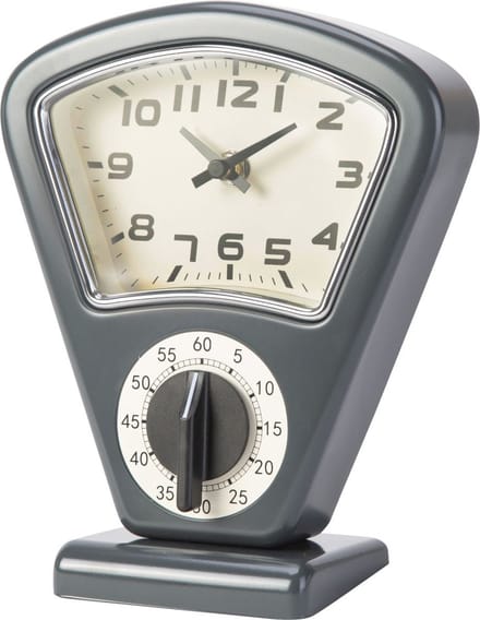 Cosy & Trendy Timer En Uurwerk Grijs 17,5x10xh21cm
