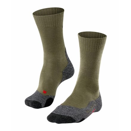 FALKE TK2 anti-blaar dik wol functioneel materiaal wandelsokken heren groen - maat 39-41