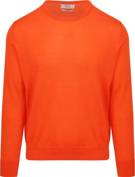 King Essentials The John Pullover Merino Oranje - Maat XXL - Heren - Pullovers