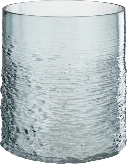J-Line windlicht Zee - glas - blauw - small