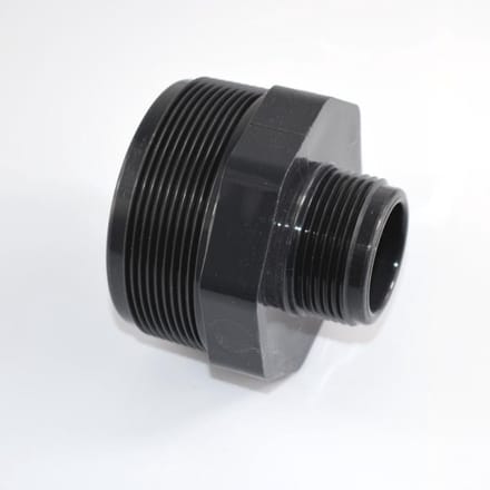 PVC - U Doppelnippel gereduceerd AG 2 1/2" x 1 1/4"