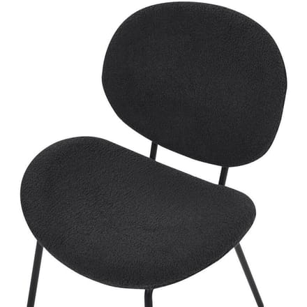 Kick Eetkamerstoel - Max. 150 kg - Hoog Comfort - 52 x 42 x 80 cm - Zwart
