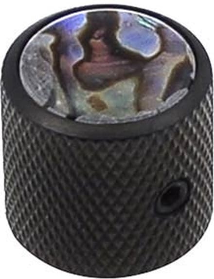 Boston KB-237 Domeknop met Abalone Inleg - Zwart 18x18mm