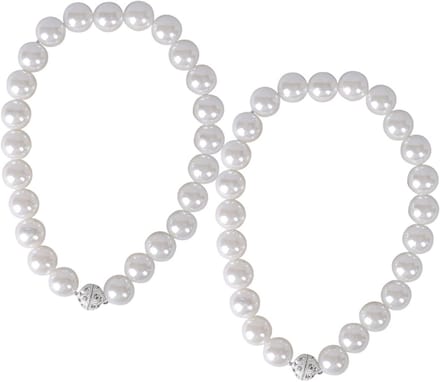 Magnetische Gordijn Tiebacks - Gordijn Clips - Raam Decoratie - Parel & Strass - 40 cm Lengte - Wit