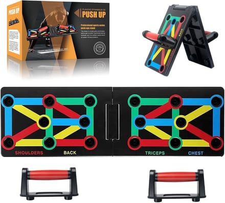 Compacte opvouwbare push-up plank voor thuistraining met handgrepen - Effectieve training voor schouders, borst, rug en triceps