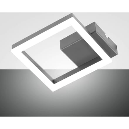 Fabas Luce LED wandlamp Bard, goudkleurig, 17 x 17cm, metaal, dimbaar