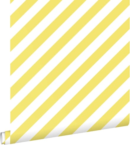 ESTAhome behang strepen geel en wit - 53 cm x 10.05 m - 139954