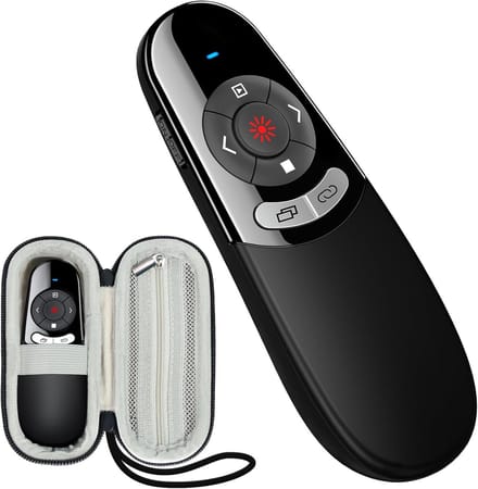 Draadloze USB C Presenter met Tas - Powerpoint Afstandsbediening voor Windows, Mac, Linux en Android