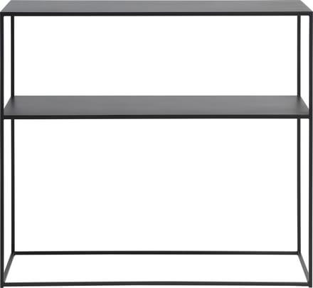 Bijzettafel Metaal Zwart - 90cm - 1 Plank - Tafel Pebble - Giga Living