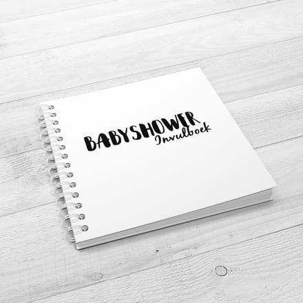 SilliBeads Babyshower invulboek - Zwart-wit