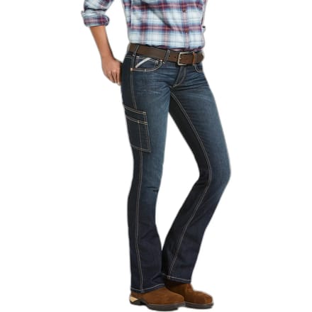 Damesjeans met half wijduitlopende pijpen Ariat Rebar DuraStretch