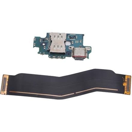 Oplaadpoort Dock Connector voor Galaxy S24 Plus S926B EU-versie USB C Oplaadpoort Hoofd gray