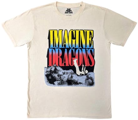 Imagine Dragons - Falling Clouds Heren T-shirt - S - Creme