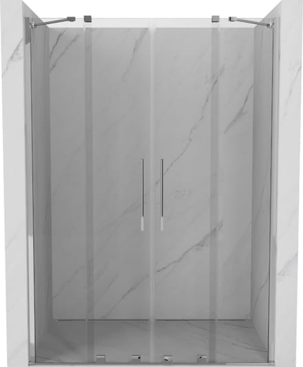 Mexen Velar Duo schuifbare douchedeuren 150 , transparant, chroom - 871-150-000-02-01