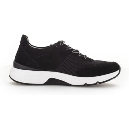 Gabor rollingsoft sensitive 46.897.37 - dames rollende wandelsneaker - Zwart - maat 38.5 (EU) 5.5 (UK)