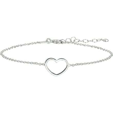 Glams armband hart 1,3 mm 16 + 3 cm - Zilver