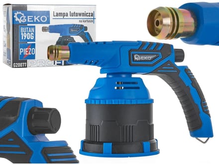 GEKO Profi soldeerlamp - piezo-ontsteking - verstelbare vlam - ergonomisch ontwerp - windbescherming