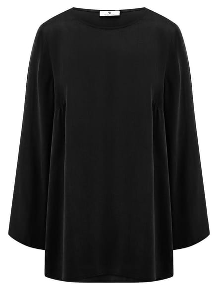 Lange blouse Van Peter Hahn zwart
