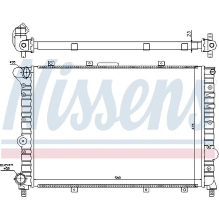 Radiator, motorkoeling NISSENS 60041