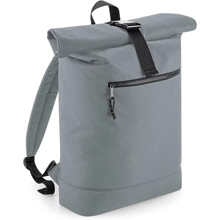 BagBase Recycled Roll-Top Backpack BG286 - Pure Grey - 32 x 44 x 13 cm