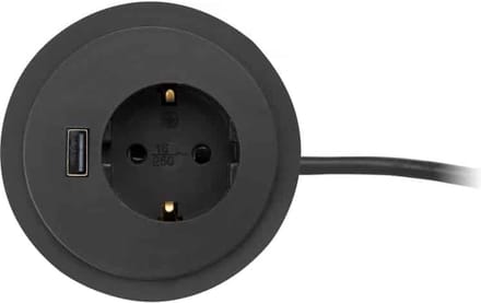 Rond inbouw powerbox 60mm Zwart