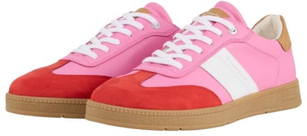 Tom Tailor - Sneakers met colourblocking - Maat 36 - red-rose