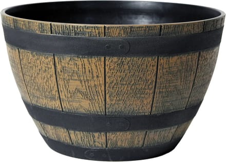 Mega Collections Plantenpot/bloempot - kunststof - bruin - rond - D51 x H32 cm