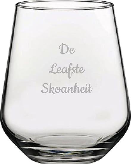 Gegraveerde Drinkglas 42,5cl De Leafste Skoanheit