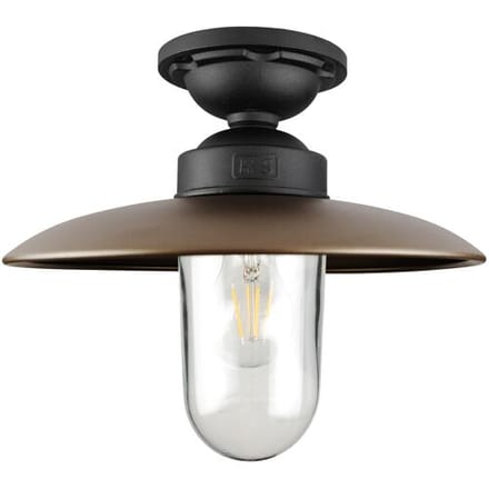 KS Verlichting Solingen Plafondlamp Matzwart Brons