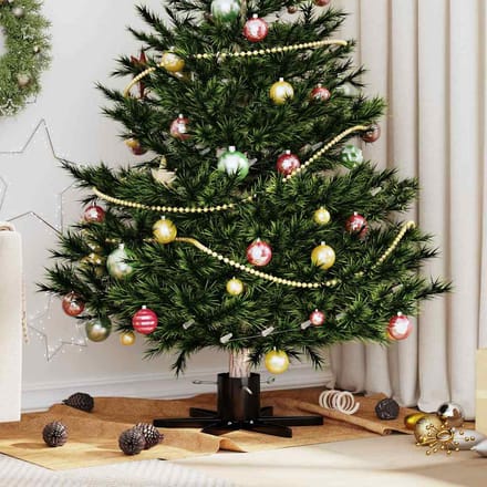 Support pour Sapin de Noël 1,73 L Noir 50 x 50 x 15,5 cm Acier