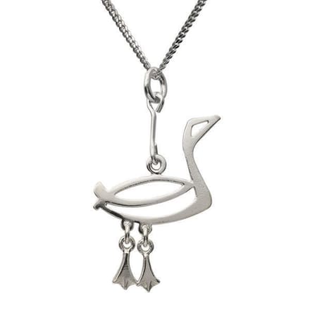 AuBor ®. Hanger. Zilver. De ijsduiker.