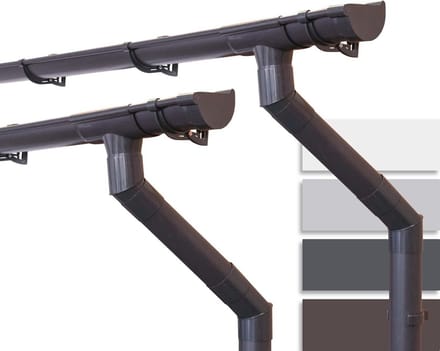 Halfronde dakgotenset voor tuinhuis 100mm 2 x 3m Donkerbruin