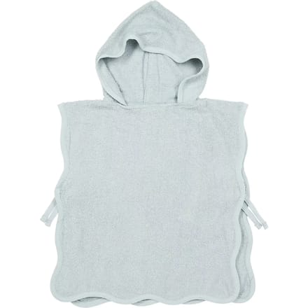 Meyco Baby Wavy badponcho - badstof - grey blue - 1-3 jaar