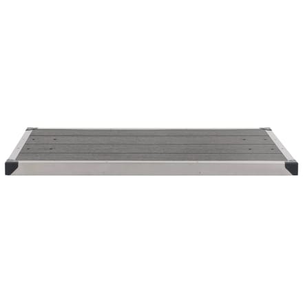 vidaXL - Buitendouchebak - 110x62 - cm - HKC - roestvrij - staal - grijs