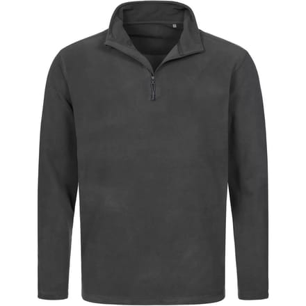 Stedman - Fleece Half-Zip Trui - Grey Steel (Solid) maat S