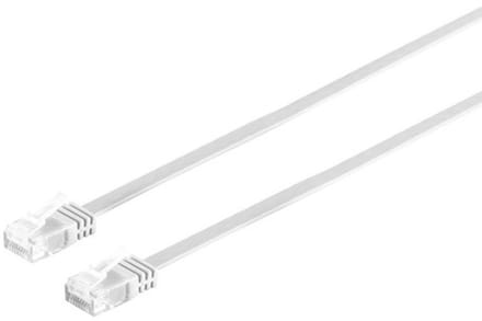 Patchkabel-Flachkabel U/UTP cat. 6 slim weiß 2m