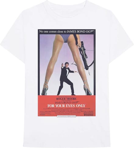 James Bond - For Your Eyes Poster Heren T-shirt - 2XL - Wit