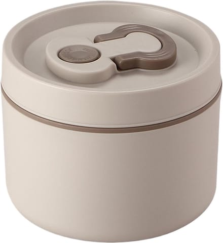 Geïsoleerde Lunchbox - Voedselcontainer Warm - Maaltijden Warm Houden - Lekvrij Ontwerp - 650 ml - Beige