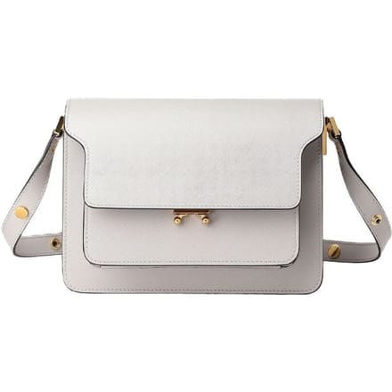 Marni Medium Trunk Schoudertas Grijs Dames Schoudertassen SBMPN09NO1-LV520-ZN09N Basic Set (Bag+Dust Bag) white