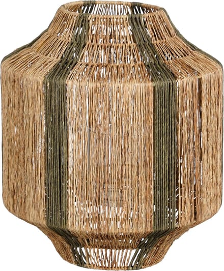 Mica Decorations Liliano Lantaarn - H36 x Ø30 cm - Jute - Donkergroen