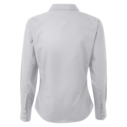 Premier Dames/Dames Popeline Blouse met Lange Mouwen (Zilver)