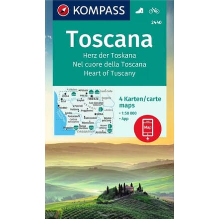 Kompass Wk2440 Toscana Cuore, Toscane Centraal - Kompass Wanderkarten