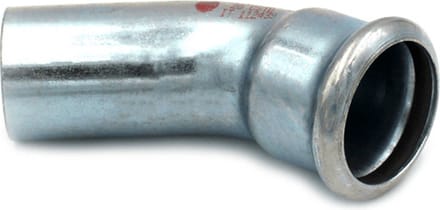 Steelpres C-staal M 15mm persfitting bocht MF 45°