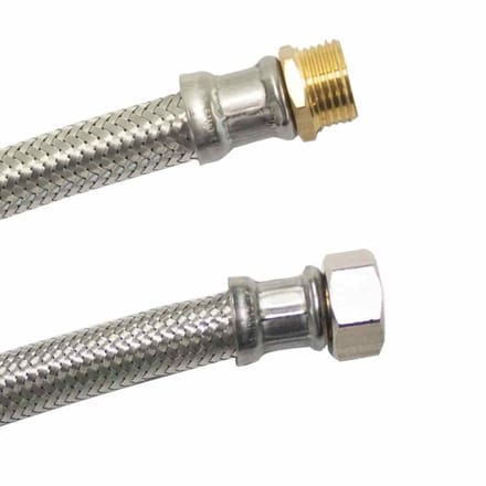 Flexibele Waterslang 1/2 inch met RVS Ombouw, 1000mm