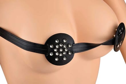 BDSM Tepel bondage - Spikes - Tepelklem - Verstelbaar - Leder - Crush