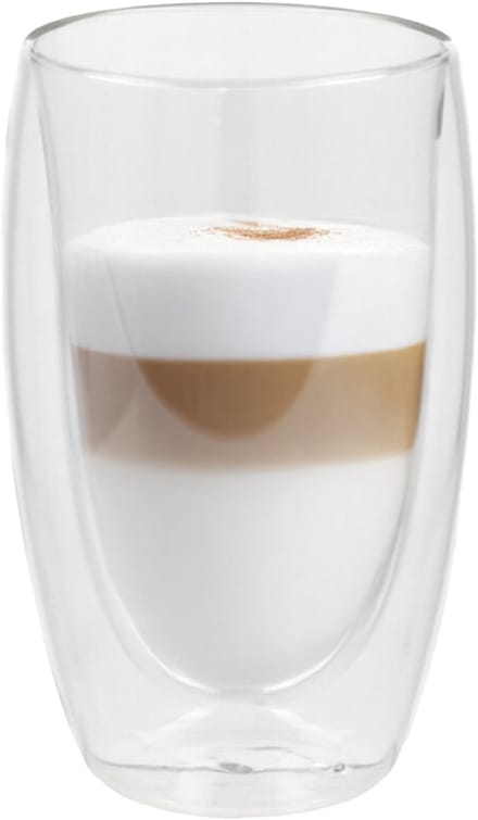 Gerimport Thee glazen Luz - 1x - dubbelwandig - glas - 450 ml - D9 x H15 cm
