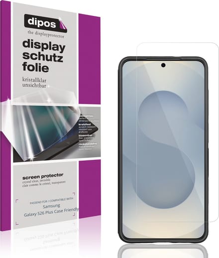 dipos – 4x Beschermfolie geschikt voor Samsung Galaxy S26 Plus Case Friendly | Krasbestendige & heldere Screenprotector Ultra-Thin