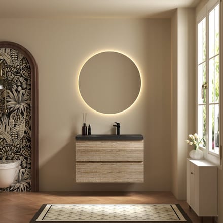 LINEA UNO - Elda 80 - Licht eiken - Badmeubel - - 301731